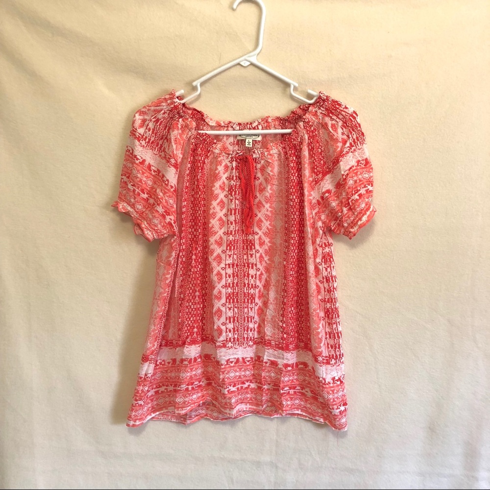 Peach Boho Blouse